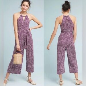 Maeve by Anthropologie Claremont Purple Floral
Sleeveless Wide Leg Jumpsuit XS